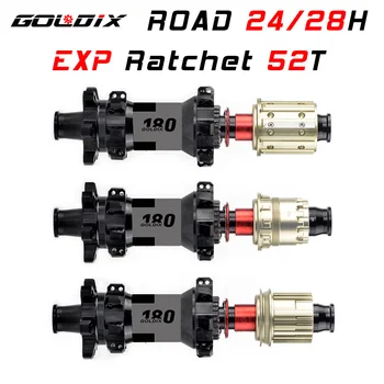 GOLDIX R180 Rummu TEE 6-Bolt Center Lock ketaspidur, 24/28Hole Uus EXP Ratchet 52T Läbi Maantee-Kruus Jalgratta Rummu Shimano SRAM