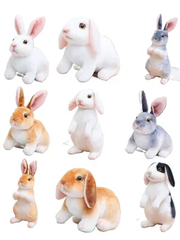 20cm Simulatsiooni Armas Jänes Palus Karusnaha Realistlik Kawaii Loomade Easter Bunny Rabbit Mänguasi Mudel Kingitus Kodu Kaunistamiseks