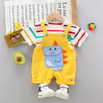 Lapsed on Suvel Tunked Sobiks Baby Puuvillane T-Särk + Armas Püksid 2-osaline Komplekt