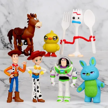 2022 Disney Toy Story 4 Meede Joonis mänguasjad Woody Jessie Buzz Lightyear Forky Siga Karu Figura Mudel Nukk Figuriin Lapsed Kingitused 7TK
