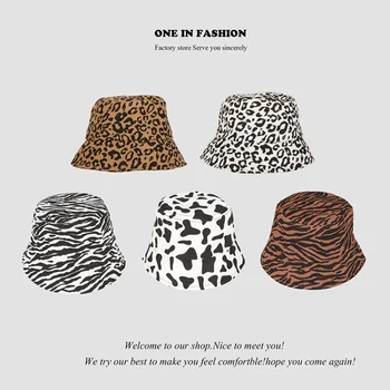 Uus Kopp Müts, Retro Zebra Print Kalamees Müts Naiste Mütsid Leopard Printida kahepoolne Trükkimine Basseini ühise Põllumajanduspoliitika Mood Päike Müts