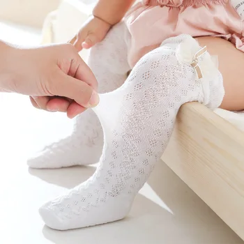 3 Paari aasta Kevadel Summer Baby Girl Armas Sokid Komplekt Vastsündinud Imiku Põlve Kõrge Väikelapse Lapsed Anti-slip Puuvillased Pikad Sokid Lastele 0-5Y