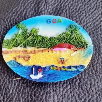 India, Goa Maastiku Turismi Kogumise Magnet Vaik Külmik Kleebis Loominguline Köök Dekoratsioon Kingitus
