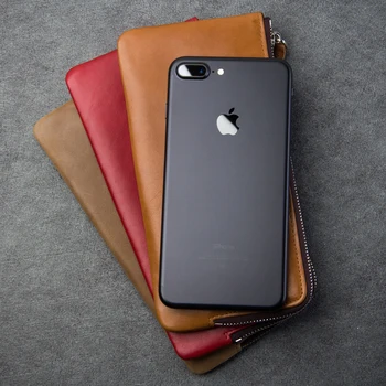 QIALINO Ehtne Nahk Case for iPhone 11 Pro Xs Max XR-X 8 7 6 6s Pluss 5S SE 2020 Kotid Kaardi Omaniku Rahakoti Seista Kaane