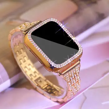 Juhul+Teemant rihm Apple watch band 40mm 41mm 38mm 45mm 44mm 42mm 38mm Metallist watchband iWatch Serie 3 4 5 6 se 7 käevõru