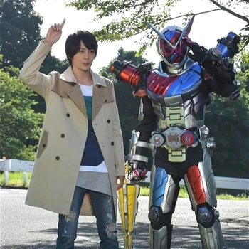Anime Kamen Rider Ehitada Kiryu Sento Cosplay Custom Made Topp Tuul Mantel Maskeeritud Rider-Kamen Rider Cos