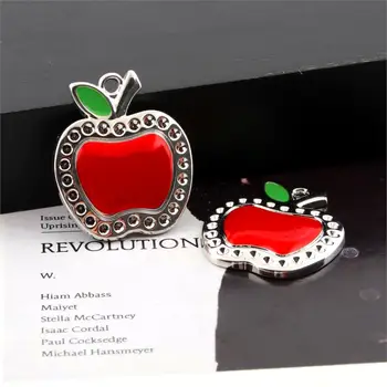 5tk Hõbeda Värvi Emailiga Red Apple Kuju Võlusid Puu-Ripats Sobib Neckacles Tolknema Ehted Tarvikud 24X27mm A1601