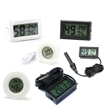 Mini Digitaalne LCD Termomeeter Hygrometer Termostaat Siseruumides Mugav Temperatuuri Andur Niiskus Meetri Näidik Vahendite Probe