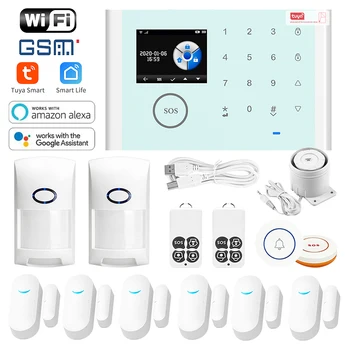 iOS, Android APP wireless home security LCD WIFI GSM valvesignalisatsioon kit APP kontrolli automaatne alarm sensor motion detector