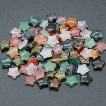 30pc 15mm Star Reiki Tervendav Tšakra Looduslikust Kivist Ornament Kvarts Mineraal Kristall Kukkusid Kalliskivid Kodu Kaunistamiseks Ehted Tegemine