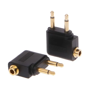 2TK 3,5 mm Lennuk Kõrvaklappide Splitter Mono Audio Converter Reisi Jack Plug Adapter circuitos audio Transductor
