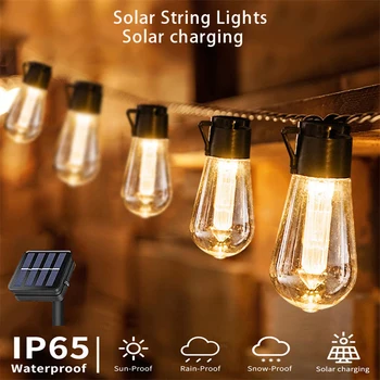 LED Solar Haldjas String Tuled Jõulud Vanik Väljas Kaunistamiseks Lamp IP65 Veekindel Pulm Lamp aiamööbel