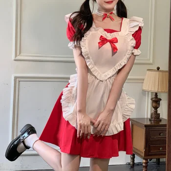 Naiste Neiu Riided Lolita Kleit Armas Anime Must Valge Põll Cosplay Neiu Kleit Mehed Ühtne Kohvik Kostüüm Ühtne Seksikas Aluspesu