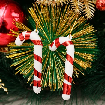 24tk/palju Christmas Candy Cane Plastikust Rippuvad Kaunistused Kark Xmas Tree Ripatsid Jõulud Uus Aasta Kodu Poole Teenetemärgid