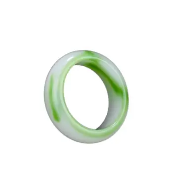 Roheline Jade Rõngad Naiste Amuletid Featured Amulett Vääriskivide Nikerdatud Tõeline Disainer Talismans Kivi Võlusid Loomulik Ehted Fashion
