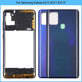 Uus Samsung Galaxy A21S A217 A217F A217N Keskmine Raam Bezel Plastikust A21S Aku tagakaas Tagumine Uks Eluaseme Juhul Asendada