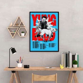 Yungblud Elu Marsil 2021 Euroopa Tuur Muusika Poster Art Print Lõuend Maali Seina Pilte Elutuba Home Decor (Raamita)