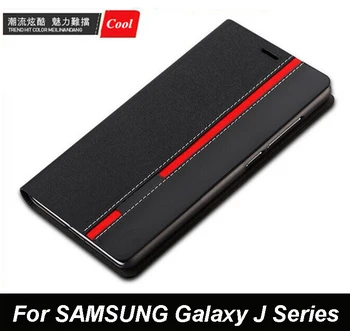 Luksus Rahakoti Kotti Seisma Segatud Värvi Flip PU Leather Case For Samsung Galaxy J1 J5 J7 2015 J120 J510 J710 2016 J2 Core J4 Kate