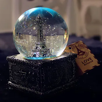Crystal Ball Muusika Box Hõõguv Valgus Loominguline LED Night Light Christmas Sünnipäeva Kingitus, Pulm dekoratiivlampides sisevalgustus