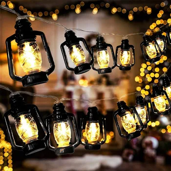 Thrisdar 3M 20 Mini Retro Petrooleumi LED String Kerge Akutoitega Haldjas Laterna Valgus Vanik Eest, Magamistuba Ramadan Decor