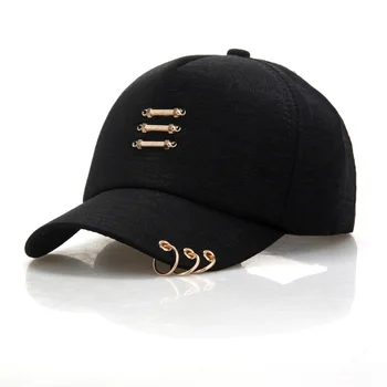 Mood Unisex Rauast Rõngas Baseball Cap Rõngaste Kulla Värvi Snapback Mütsid Hip-Hop Mütsid Naistele Meeste Suvel Isa Müts