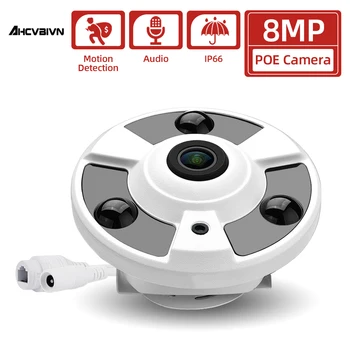8MP CCTV POE IP Fisheye Kaamera Panoraam Väljas Veekindel 180 Kraadine Vaade Turvalisuse Järelevalve Dome Kaamera XMEYE H. 265