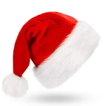 Jõulud Santa Xmas Puhkus Mugavuse Müts Täiskasvanute ja Laste Täiendavate Paksenema Klassikaline Karusnaha jaoks on Jõulud Uue Aasta Pidulik Pool Tarvikud
