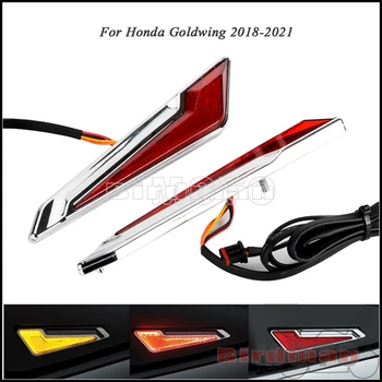 Mootorratta Chrome suunatule Pool Saddlebag LED Dekoratiivne Lamp HONDA Goldwing 1800 GL1800 F6B Tour DCT 2018-2021