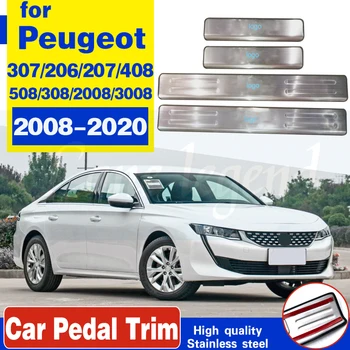 Sest Peugeot 508 308 2008 3008 307 206 207 408 2008-2020 Ukse väline Aknalaud Lohistama Plaat Guard Läve Pedaali Car Styling