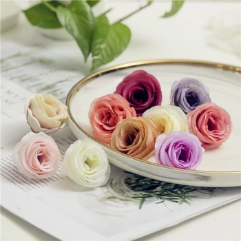 100tk 5CM Kunstlik Silk Retro Vintage Rose Camellia Japonica Lill Pea Bud Diy Rõivad, Peakatted Dekoratiivsed