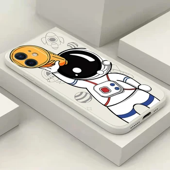 Armas Astronaut Telefon Case For iPhone 11 12 13 Pro MAX 6 6S 7 8 Plus XS 12 13 Mini X-XR SE 2020 Pehme TPU Värvikas Juhtudel Funda