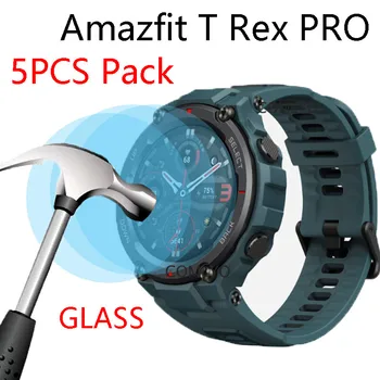 5tk pack Karastatud Klaasist Kaitsva Kile Xiaomi Amazfit T-Rex pro klaas Smart Watch Screen Protector Kate Kaitse