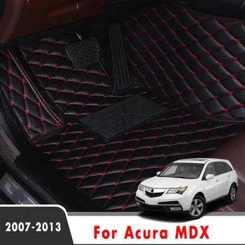 LHD Auto Põranda Matid Acura MDX 2013 2012 2011 2010 2009 2008 2007 Auto Interjööri Aksessuaarid Nahast Styling Custom Protector