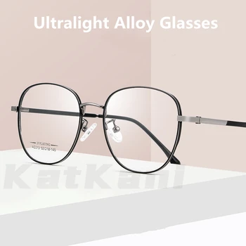 KatKani Meeste Ja Naiste Ultralight Retro Vaatemängu Raami Vooru Kaks värvi kvaliteetne Optiline Retsepti Eyeglasse Raami AC013