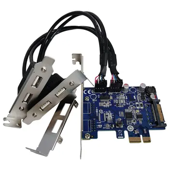 PCIe 2 ports usb sise-2-port 9pin 9-pin-USB2.0 expansion card Bluetooth-usb-WIFI PCI-E adapter converter kaart