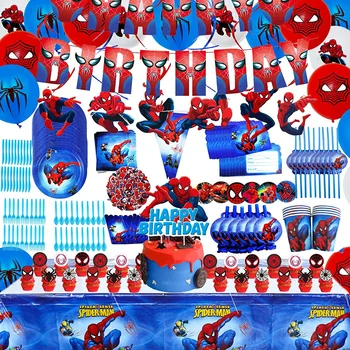 Marvel Spiderman Sünnipäeva Pack Juhul Pool Tassi Plaadid Laudlina Õhupallid Kid Kasuks Baby Shower, Ühekordsed Nõud Komplekti
