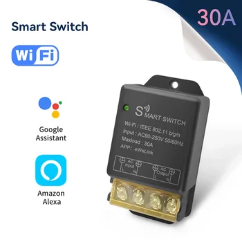 30A 1CH Ewelink WiFi Suure Võimsusega 1 Kanal Smart Home Lüliti Moodul Vee Pump,AC 220V 110V Traadita Relee,2.4 Ghz Remote