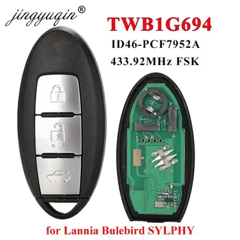 jingyuqin TWB1G694 3BTN 433MHz ID46 Lähedus Võtmeta Smart Remote Võti Fob jaoks Nissan Lannia Sentra NV200 Bulebird SYLPHY Vastupidi