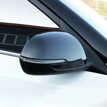 2TK süsinikkiust ABS Auto tagauks Rearview Mirror Cover Sisekujundus Liistud Auto Stiil Kia Seltos 2020 2021 2022