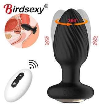 360 Kraadi Eesnäärme Massager Pöörleva Anal Vibraator Mees Anal Plug Sugu Mänguasjad Mehed Naised Dildo Stimulaator Täiskasvanud Paar