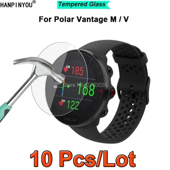 10tk Jaoks Polar Vantage M / V Sport Smart Watch 9H Kõvadus On 2,5 D Ultra-õhuke Karastatud Karastatud Klaas, Kile Ekraani Kaitsekile Valvur