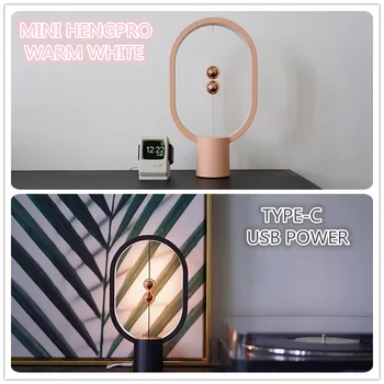 2022 Uusim USB Toitega Mini HENG Ellips Magnet Õhku Lüliti Öö Valguse Tasakaalu LED Tabel Lamp Office Home Decor