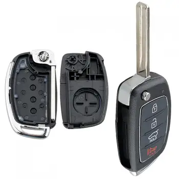 4 nuppu Auto Remote Key Shell Sobib Hyundai Mistra / Fe Sonata / Santa / Tucson Aktsent I30 / I40 / I45
