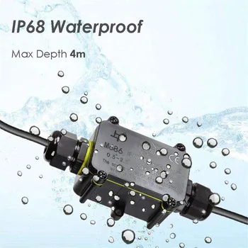 IP68 Veekindel harukarp 2 Viis 3-Way 6-12mm Pistik Nääre Elektri-24A 450V Suletud Aeglustavad Väljas Veekindel Box