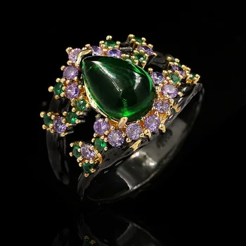 Unikaalne viimistletud disain, retro romantiline võra teemant sõrmus peen valgus luksus daamid kaasamine hõbe ehted