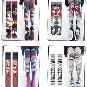 Loominguline Anime Prindi Lolita Sukkpüksid Jaapani Armas Loli Prindi Läbilöök Sokid Tüdruk Õpilane Sukad Kleit Õhuke Uus NAISTE 1tk