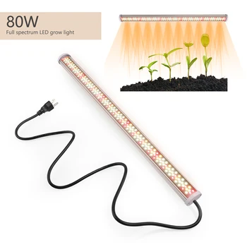 80W Täieliku Spektri LED Taim Kasvada Valguse Baar Kasvuhoone Taimede lilleseemned Hüdropooniline Köögiviljad Telk