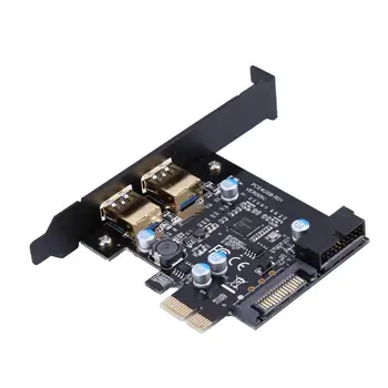 GUDGA PCI-E USB 3.0 Pesa Pci Express x16 19Pin Võimsus 2 USB-Porti Sata Lisada kaardile Laiendamine Controller Adapter For pc