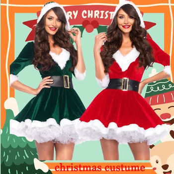 Seksikas Naiste Kostüüm Cosplay Jõulud Kostüümid Tüdruk Moe Miss Claus Kleit Sobiks Santa Claus Sweety Kleit Ühise Põllumajanduspoliitika Seelik Tugi