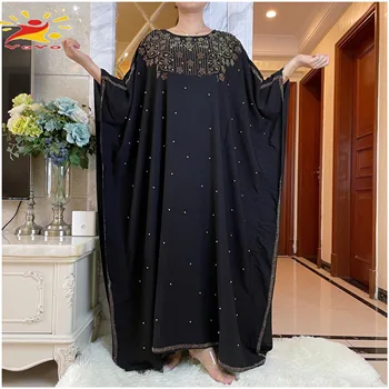 2022New Naiste Abaya Dubai Aafrika Pluss Suurus Puuvillane Kleit Profileerimine Teemandid Moslemi Naiste Kimono türgi Islami Riietus